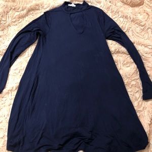 Navy Long Sleeve Dress with pockets